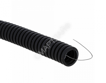 Труба гофрированная ПВХ d25мм с протяжкой черн. (уп.50м) Plast EKF tg-z-25-50-black - smartlife-ural.ru – Екатеринбург