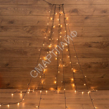 Гирлянда светодиодная елочная с кольцом 7 нитей х1.8м 126LED тепл. бел. 6.5Вт 220-240В IP20 не соединяемая Neon-Night 235-086 - smartlife-ural.ru – Екатеринбург