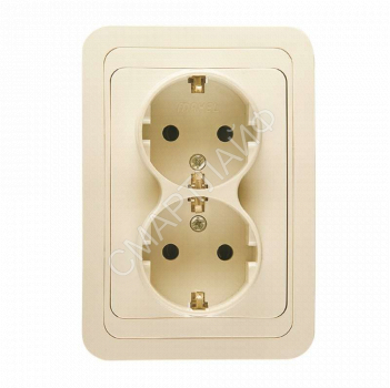 Розетка 2-м СП Mimoza 16А IP20 с заземл. крем./крем. Makel 25082 - smartlife-ural.ru – Екатеринбург
