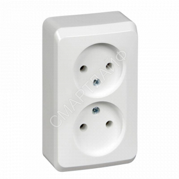Розетка 2-м ОП Этюд 16А IP20 250В без заземл. без защ. шторок бел. SE PA16-005B - smartlife-ural.ru – Екатеринбург
