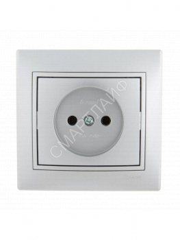 Розетка 1-м СП Mira 16А IP20 без заземл. со вставкой керамика сер. метал. LEZARD 701-1010-121 - smartlife-ural.ru – Екатеринбург