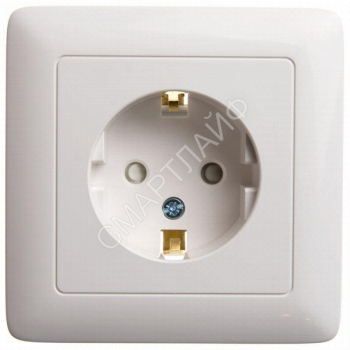 Розетка 1-м СП 1мод. Хит 16А IP20 250В с заземл. защ. шторки бел. SE RS16-136-B - smartlife-ural.ru – Екатеринбург