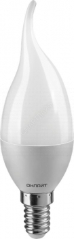 Лампа светодиодная 71 620 OLL-FC37-6-230-2.7K-E14-FR 6Вт свеча на ветру 2700К тепл. бел. E14 600лм 176-264В ОНЛАЙТ 71620 - smartlife-ural.ru – Екатеринбург