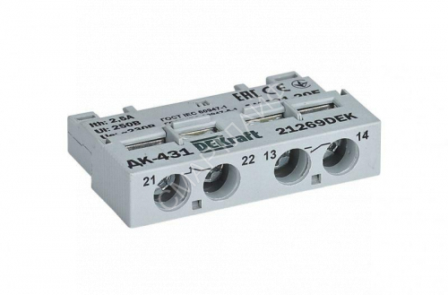 Контакт дополнительный фронтальный 1НО+1НЗ для ВА-431 DEKraft 21269DEK - smartlife-ural.ru – Екатеринбург