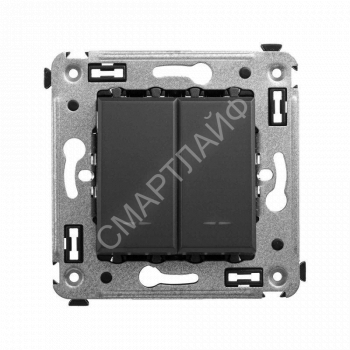 Кнопка 2-кл. СП Avanti "Черный матовый" DKC 4412154 - smartlife-ural.ru – Екатеринбург