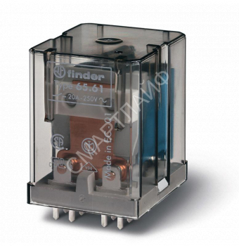 Реле силовое электромеханич. монтаж на печатную плату раздвоенные выводы 1NO + 1NC 20А AgCdO 230В AC RTI FINDER 656182300000 - smartlife-ural.ru – Екатеринбург