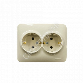 Розетка 2-м Karina Life с заземл. ПБТ крем. LEZARD 708-0300-127B - smartlife-ural.ru – Екатеринбург