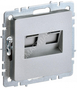 Розетка компьютерная двойн. СП RJ45 кат.5E BRITE РК10-2-БрА механизм алюм. IEK BR-K20-1-K47 - smartlife-ural.ru – Екатеринбург