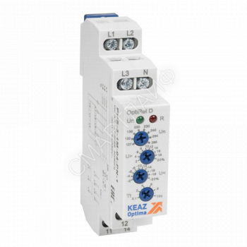 Реле контроля фаз OptiRel D PHS-3-1M-05-PN-1 повышенного/пониженного ассиметрии 3Ф+N 1СО КЭАЗ 331986 - smartlife-ural.ru – Екатеринбург