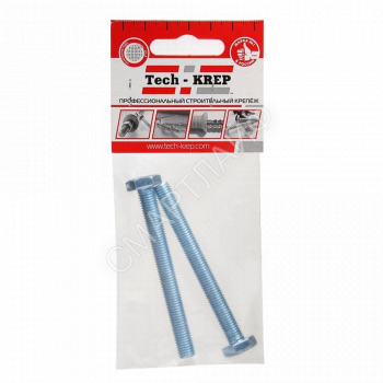 Болт с шестигранной головкой М8х100 DIN 933 оцинк. (уп.2шт) Tech-Krep/Zitar 103924 - smartlife-ural.ru – Екатеринбург