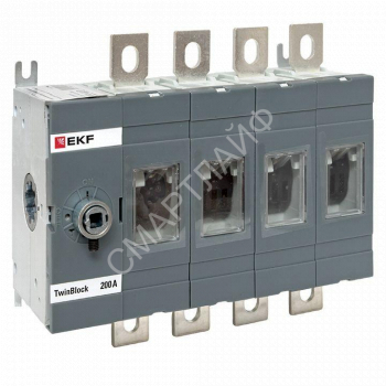 Рубильник 4п 200А без рукоятки управления TwinBlock EKF tb-s-200-4p - smartlife-ural.ru – Екатеринбург
