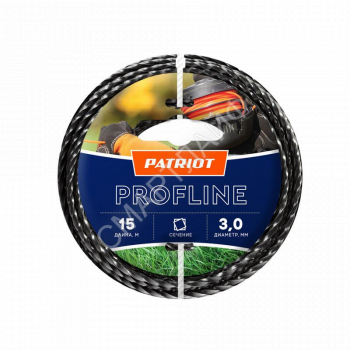 Леска Profline D3.0мм L15м (скрученный квадрат) 300-15-5 на пластиковой обойме черн. PATRIOT 805402211 - smartlife-ural.ru – Екатеринбург