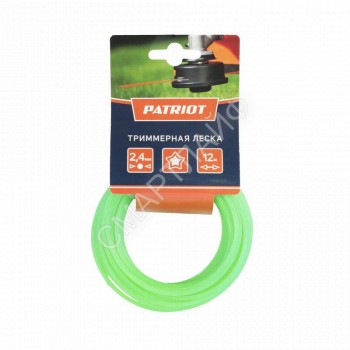 Леска D2.4мм L12м 240-12-3 картонный подвес звезда зел. PATRIOT 805205122 - smartlife-ural.ru – Екатеринбург