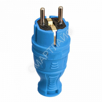 Вилка прямая с заземл. IP44 каучук син. TOKOV TKE-C08-KV-Z - smartlife-ural.ru – Екатеринбург