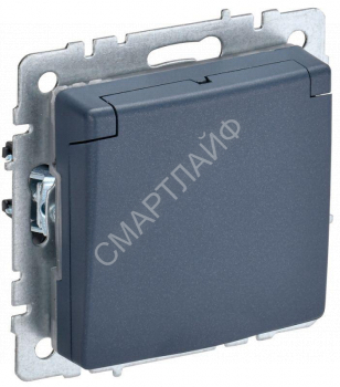 Розетка BRITE РСбш10-3-БрМ 16А IP20 с заземл. защ. шторки с крышкой механизм маренго IEK BR-R16-16-K35 - smartlife-ural.ru – Екатеринбург