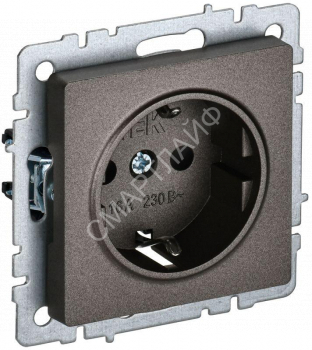 Розетка 1-м СП BRITE РС14-1-0-БрТБ 16А с заземл. защ. шторки механизм бронза IEK BR-R14-16-K45 - smartlife-ural.ru – Екатеринбург