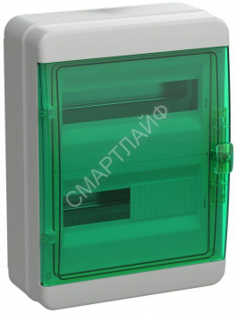 Корпус КМПн-24 TEKFOR IP65 зел. прозр. дверь пластик. IEK TF5-KP72-N-24-65-K03-K06 - smartlife-ural.ru – Екатеринбург