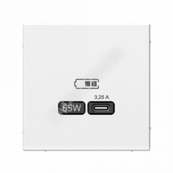 Розетка USB ArtGallery тип C 65Вт QC PD высокоскор. ЗУ механизм бел. SE GAL000127 - smartlife-ural.ru – Екатеринбург