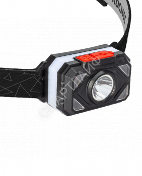 Фонарь аккумуляторный налобный 2Вт LED+2Вт SMD LED тепл. широкий свет Li-ion 14500 500мА.ч корпус ABS-пластик цветная подсветка USB-шнур type C регулируемый эласт. ремешок КОСМОС KOC511Lit - smartlife-ural.ru – Екатеринбург