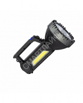 Фонарь-прожектор аккумуляторный ручной 3Вт LED+3Вт COB LED Li-ion 18650 1200мА.ч корпус ABS-пластик индикатор уровня заряда USB-шнур плечевой ремешок КОСМОС KOC904Lit - smartlife-ural.ru – Екатеринбург