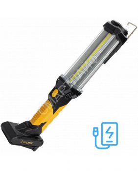 Фонарь-светильник аккумуляторный 12Вт COB LED+5Вт LED Li-ion 18650 4000мА.ч Power-bank индикатор заряда корпус ABS-пластик с покрытием SoftTouch USB-шнур type C магнит на корпусе складной крючок для подвеш. КОСМОС KOC704Lit - smartlife-ural.ru – Екатеринбург