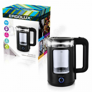 Чайник электрический ELX-KG08-C02 стекло/пластик 1.8л 220-240В 1800Вт черн. ERGOLUX 15333 - smartlife-ural.ru – Екатеринбург