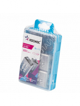 Аккумулятор крона Li-ion 9В 650мВт.ч (уп.2шт) КОСМОС KOCLi9V650mAh2B - smartlife-ural.ru – Екатеринбург