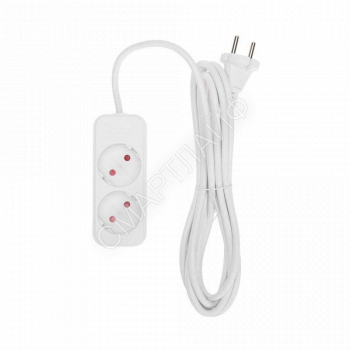 Удлинитель 2х3м без заземл. STANDARD 2х1кв.мм бел. Rexant 13-4001 - smartlife-ural.ru – Екатеринбург