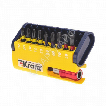 Набор бит с магнитным держателем пластиковый кейс 10 шт Kranz KR-92-0466 - smartlife-ural.ru – Екатеринбург