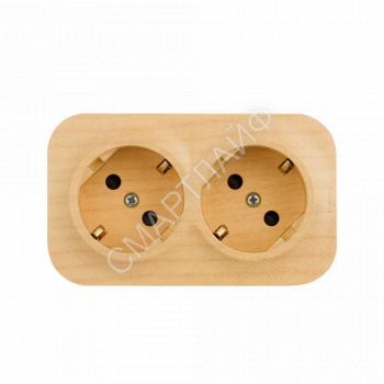 Розетка 2-м ОП Quteo 16А IP20 250В 2х2P+E с заземл. защ. шторки дерево Leg 782287 - smartlife-ural.ru – Екатеринбург