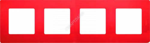 Рамка 4-м Etika красн. IEK 672534 - smartlife-ural.ru – Екатеринбург
