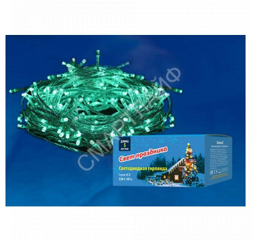 Гирлянда светодиодная ULD-S0500-050/DTA GREEN IP20 5м с контроллером 50 светодиодов зел. провод прозр. Uniel UL-00005760 - smartlife-ural.ru – Екатеринбург