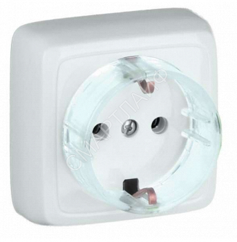 Розетка 1-м ОП Альфа 16А IP20 250В с заземл. защ. шторки с изолир. пластиной (стакан) бел. HEGEL РА16-174 - smartlife-ural.ru – Екатеринбург