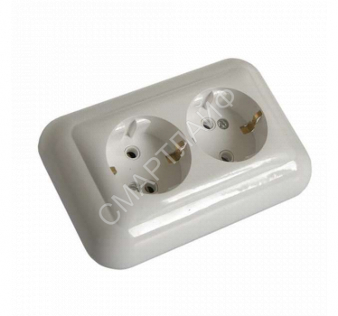 Розетка 2-м СП 16А IP20 с заземл. бел. БЕЛТИЗ РС 16-002 - smartlife-ural.ru – Екатеринбург