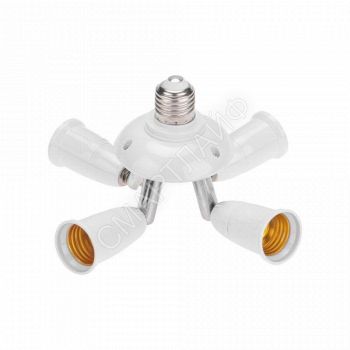 Разветвитель цокольный E27-4хE27 поворот. цоколь бел. Rexant 11-8864 - smartlife-ural.ru – Екатеринбург