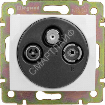 Розетка телевизионная TV/FM/SAT СП Valena 1.5дБ 2400МГц с топологией "звезда" механизм бел. Leg 774435 - smartlife-ural.ru – Екатеринбург