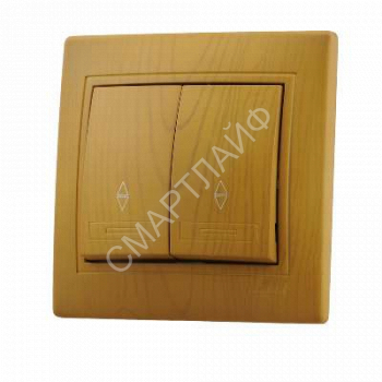 Переключатель проходной 2-кл. СП Mira 10А IP20 ольха LEZARD 701-0701-106 - smartlife-ural.ru – Екатеринбург