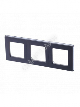 Рамка Levit 3п сталь/дым. черн. ABB 2CHH015030A6069 - smartlife-ural.ru – Екатеринбург