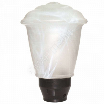 Светильник светодиодный СПЕЦСВЕТ 03-012-401 "Фонарь 2а ДТУ" 180х255 12Вт 4000К IP44 матов. алебастр. черн./корпус черн. d48-50 (инд. упак.) Элетех 1030450363 - smartlife-ural.ru – Екатеринбург