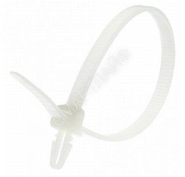 Хомут кабельный нейлоновый с анкером бел. 4.8х200 (уп.100шт) TOKOV ELECTRIC TKE-HNB-4.8-200-W/100 - smartlife-ural.ru – Екатеринбург