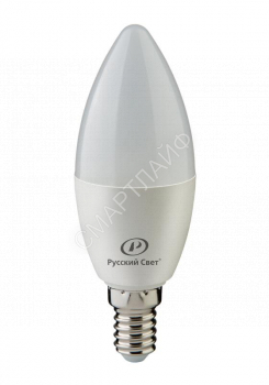 Лампа светодиодная RS C37 E14 8W 220-240V 2700К 8Вт 800лм Ra 90 свеча Русский Свет 15010545058 - smartlife-ural.ru – Екатеринбург