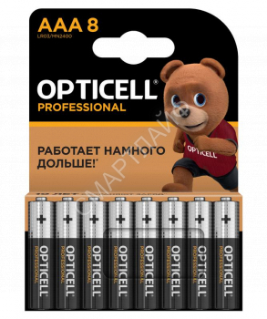Элемент питания алкалиновый AAA/LR03 (блист. 8шт) Professional Opticell 5052008 - smartlife-ural.ru – Екатеринбург