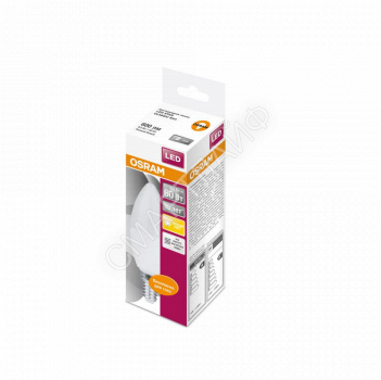 Лампа светодиодная LED Star Classic B 60 6.5W/827 6.5Вт свеча матовая 3000К тепл. бел. E14 550лм 220-240В пластик. OSRAM 4058075134171 - smartlife-ural.ru – Екатеринбург
