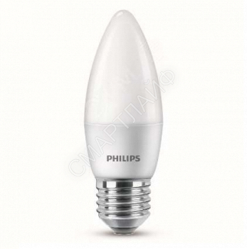 Лампа светодиодная ESS LED Candle 6.5-60Вт свеча матовая 2700К тепл. бел. E27 827 B38 ND FR PHILIPS 929001811407 - smartlife-ural.ru – Екатеринбург