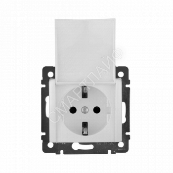Розетка 1-м СП Valena 16А IP21 2P+E с заземл. защ. шторки с крышкой винты механизм бел. Leg 774422 - smartlife-ural.ru – Екатеринбург