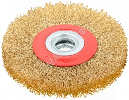 Корщетка-колесо стальная латунированная волнистая проволока 125мм FIT 39012 - smartlife-ural.ru – Екатеринбург