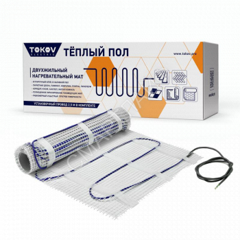 Комплект "Теплый пол" (мат) 150Вт/кв.м 5кв.м TOKOV ELECTRIC TKE-MAT150-750-5 - smartlife-ural.ru – Екатеринбург