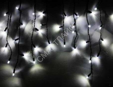 Гирлянда "Бахрома" RB-OIC100LSE-W-T-I4-F 100 бел. светодиодов 2х0.5м 20 нитей 24/56/32/48см соединяемая до 10шт. уличная мерцающая SHLights 4690601050014 - smartlife-ural.ru – Екатеринбург