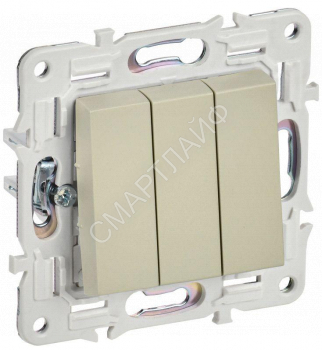 Выключатель 3-кл. SKANDY 10А SK-V11B беж. IEK SK-V30-0-10-K10 - smartlife-ural.ru – Екатеринбург