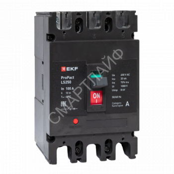 Выключатель автоматический 3п 100А 25кА LS250 ProPact EKF mccb-250-25-3-100-ls - smartlife-ural.ru – Екатеринбург